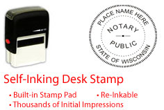 Wisconsin Notary Self Inking Stamp 4642
