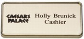 1-1/2" x 3" Name Badge with Logo (3-Lines Engraved) with Frame