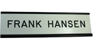 2"x8" Desk Name Plate in Black Frame