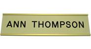 2" x 8" Engraved Plate in Gold Wall Holder