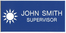 XSJ23 - 1-1/2" x 3" Name Badge with Logo (3-Lines Engraved)