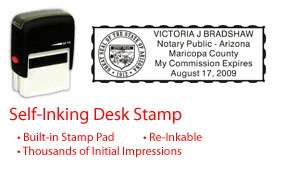 AZ-NOTARY-SELF-INKER - Arizona Notary Self Inking Stamp