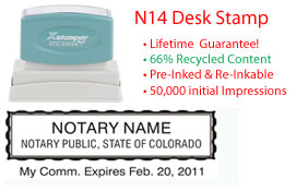 Colorado Notary Desk Stamp