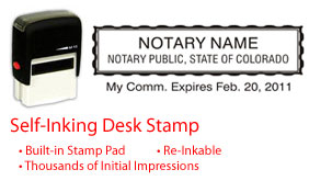 CO-NOTARY-SELF-INKER - Colorado Notary Self Inking Stamp