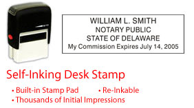 DE-NOTARY-SELF-INKER - Delaware Notary Self Inking Stamp