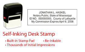 MS-NOTARY-SELF-INKER - Mississippi Notary Self Inking Stamp