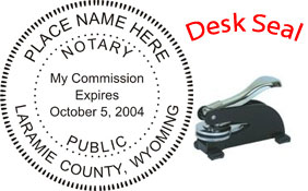 Wyoming Notary Desk Seal