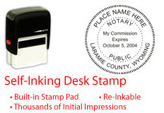 WY-NOTARY-SELF-INKER - Wyoming Notary Self Inking Stamp