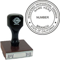 California Professional Engineer Rubber Stamp