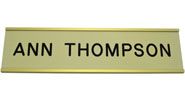 XSW35 - 2" x 10" Engraved Plate in Gold Wall Holder