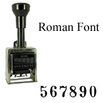 REI316 - Reiner 316, 6-Wheel Numbering Machine, Roman Font