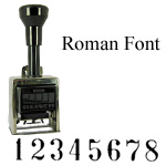 REI320 - Reiner 320, 8-Wheel Numbering Machine, Roman Font